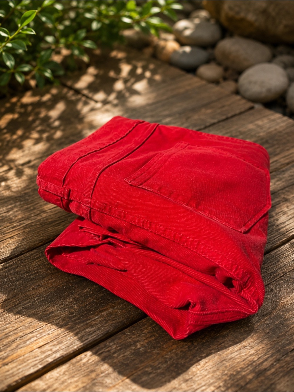 ❤️ M&S Collection Bright Red Corduroy Pants Size 8 • High Rise Straight Leg